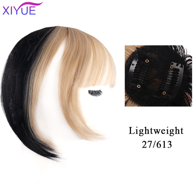 Black/Light Brown Clip In Hair Bangs Hairpiece Accessories Synthetic