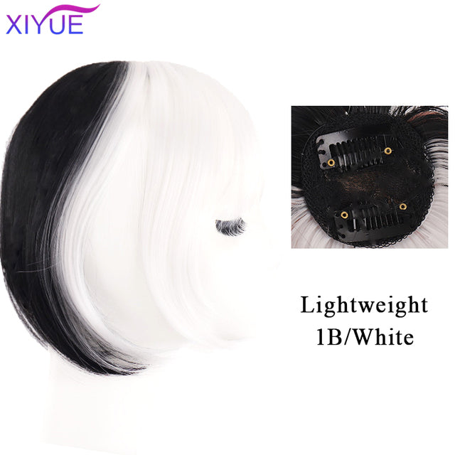 Black/Light Brown Clip In Hair Bangs Hairpiece Accessories Synthetic