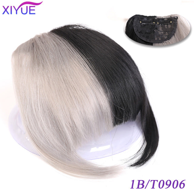 Black/Light Brown Clip In Hair Bangs Hairpiece Accessories Synthetic