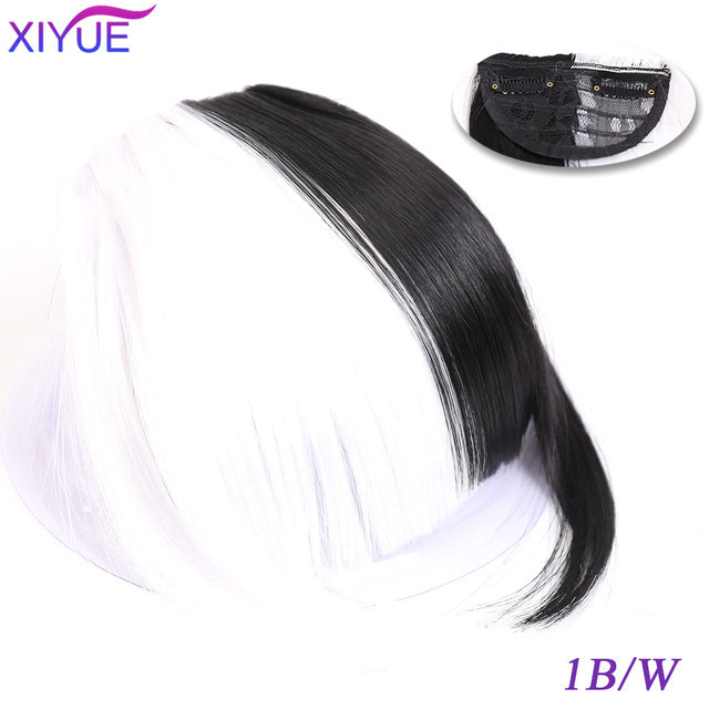 Black/Light Brown Clip In Hair Bangs Hairpiece Accessories Synthetic