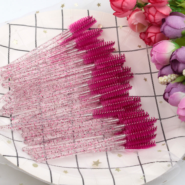 New Disposable 5/50Pcs Crystal Eyelash Makeup Brush