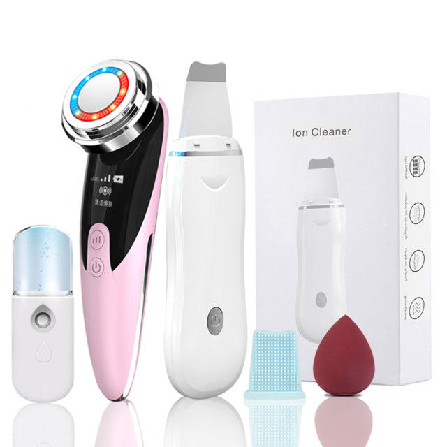 Ultrasonic Skin Scrubber Pore Cleaner 2+4 Kit