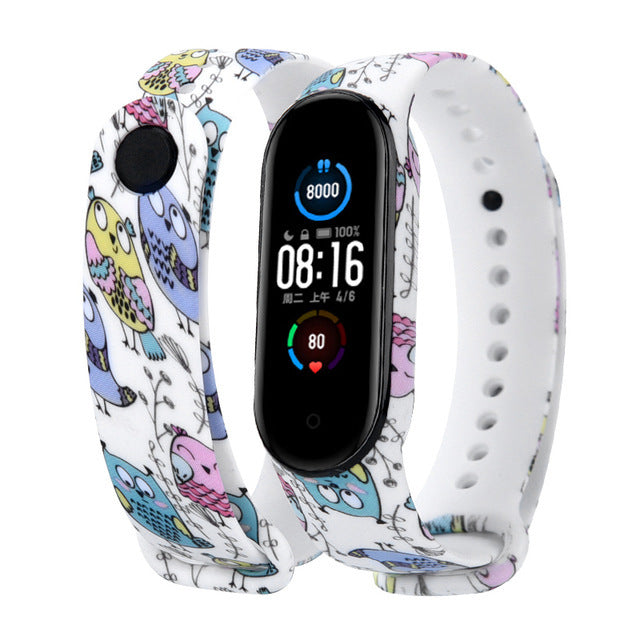 Strap For Xiaomi Mi Band 4 3 5 6 watch band Creative graffiti style