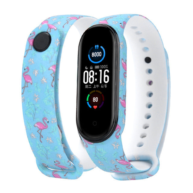 Strap For Xiaomi Mi Band 4 3 5 6 watch band Creative graffiti style