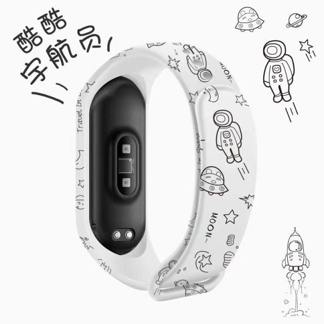 Strap For Xiaomi Mi Band 4 3 5 6 watch band Creative graffiti style