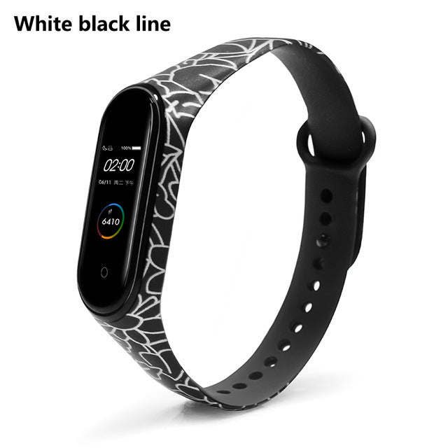 Strap For Xiaomi Mi Band 4 3 5 6 watch band Creative graffiti style