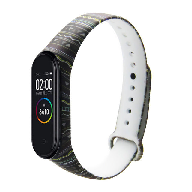 Strap For Xiaomi Mi Band 4 3 5 6 watch band Creative graffiti style