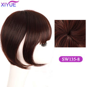 Black/Light Brown Clip In Hair Bangs Hairpiece Accessories Synthetic