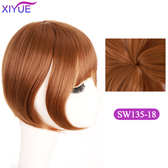 Black/Light Brown Clip In Hair Bangs Hairpiece Accessories Synthetic