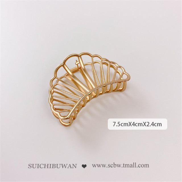 New Hair Claw Barrettes For Women Fashion Girl Metal