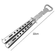 Foldable Comb Stainless Steel Practice Training Butterfly Knife Comb