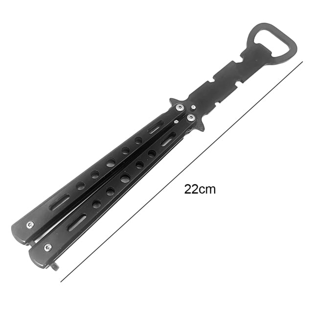 Foldable Comb Stainless Steel Practice Training Butterfly Knife Comb