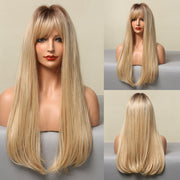 HENRY MARGU Long Natural Wavy Platinum Blonde Wigs