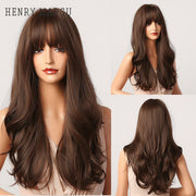 HENRY MARGU Long Natural Wavy Platinum Blonde Wigs