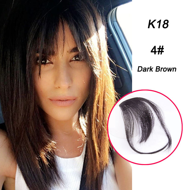 False Synthetic Bangs Hair Extension Fake Fringe Natural Hair Clip