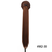 Synthetic Hair Fiber Heat-Resistant Straight Hair With Ponytail