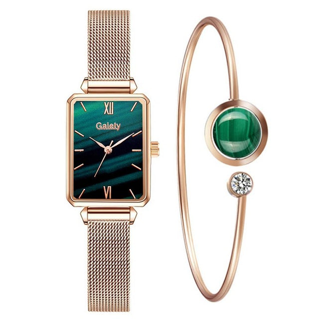 Gaiety Brand Women Watches Fashion Square Ladies Quartz Watch