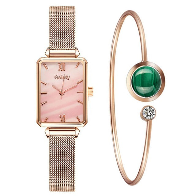 Gaiety Brand Women Watches Fashion Square Ladies Quartz Watch