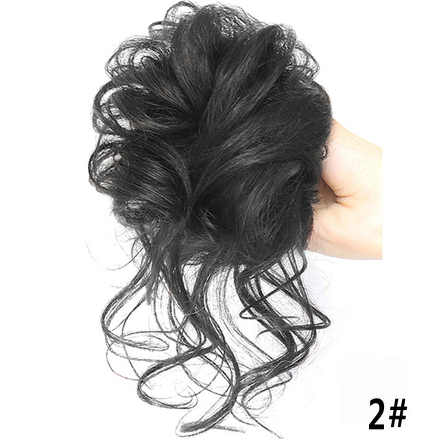 LUPU Synthetic Hair Bun Chignon Messy Curly Hair