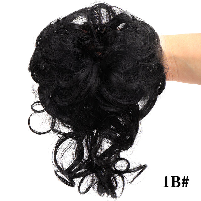 LUPU Synthetic Hair Bun Chignon Messy Curly Hair