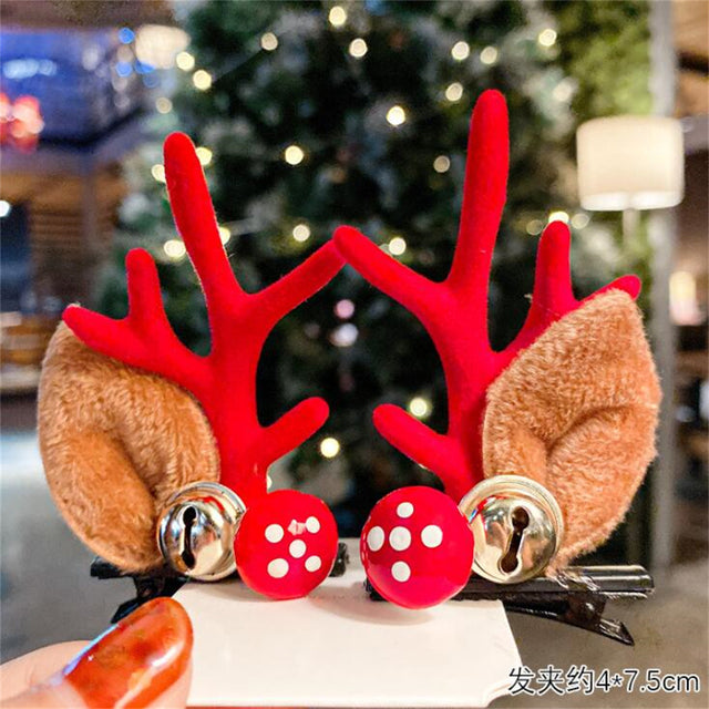 Christmas Cute Antler Hair Clips