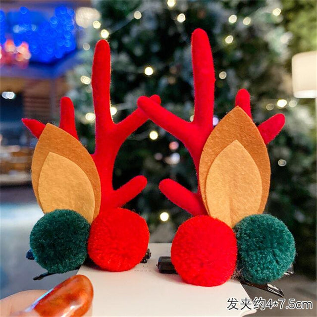 Christmas Cute Antler Hair Clips