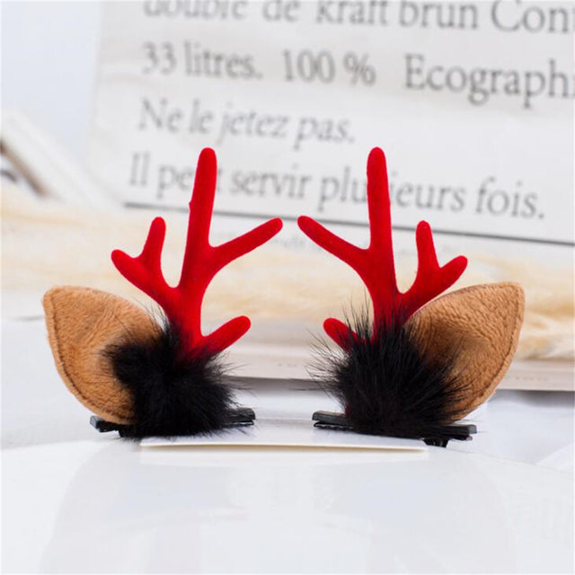 Christmas Cute Antler Hair Clips