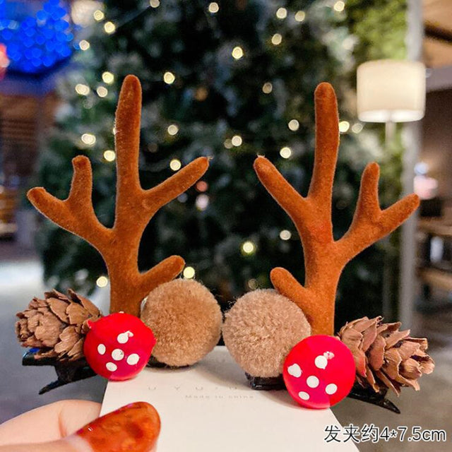 Christmas Cute Antler Hair Clips