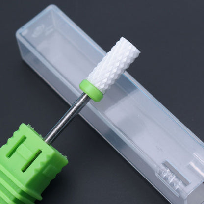 Ceramic Milling Cutter Manicure Nail Drill Bits Electric Nail Files Pink Blue