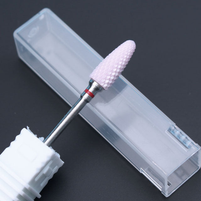 Ceramic Milling Cutter Manicure Nail Drill Bits Electric Nail Files Pink Blue