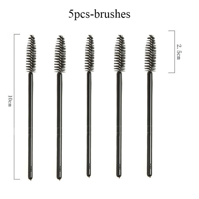 New Disposable 5/50Pcs Crystal Eyelash Makeup Brush