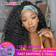 Headband Wig Human Hair Kinky Curly MYLOCKME Glueless Full Machine