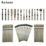 HYTOOS 10pcs/Set Nail Drill Bits Diamond Cutters