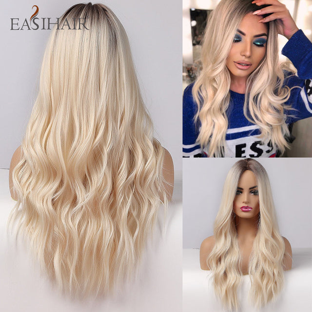 EASIHAIR Ombre Brown Light Blonde Platinum