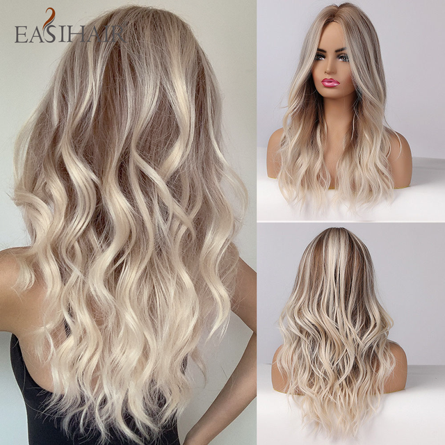 EASIHAIR Ombre Brown Light Blonde Platinum