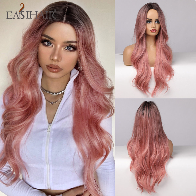 EASIHAIR Ombre Brown Light Blonde Platinum