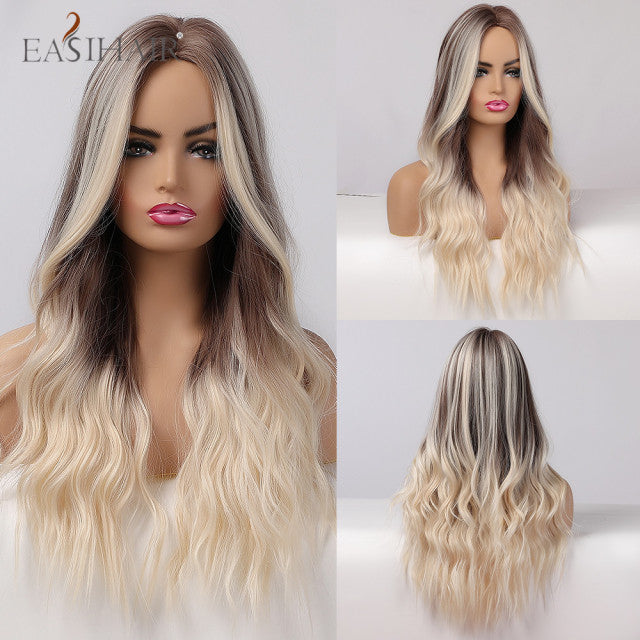 EASIHAIR Ombre Brown Light Blonde Platinum