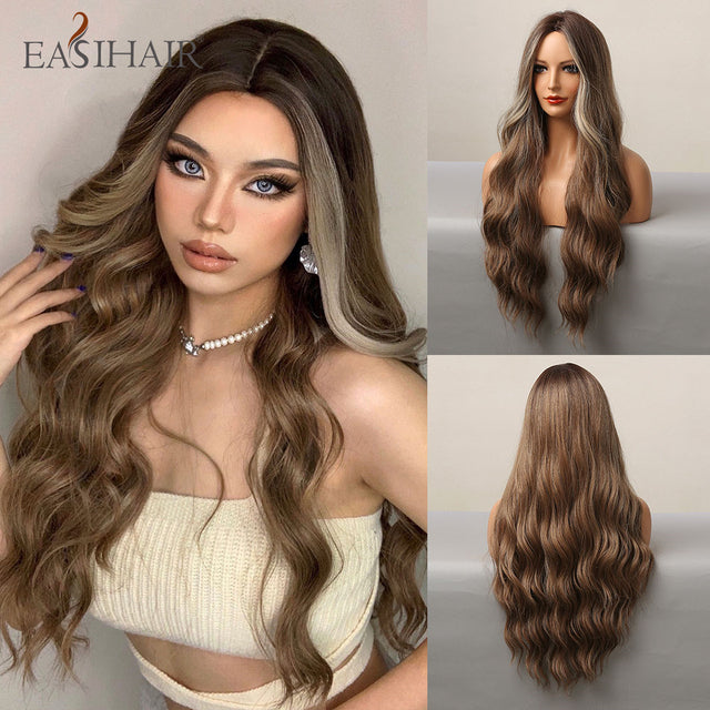 EASIHAIR Ombre Brown Light Blonde Platinum