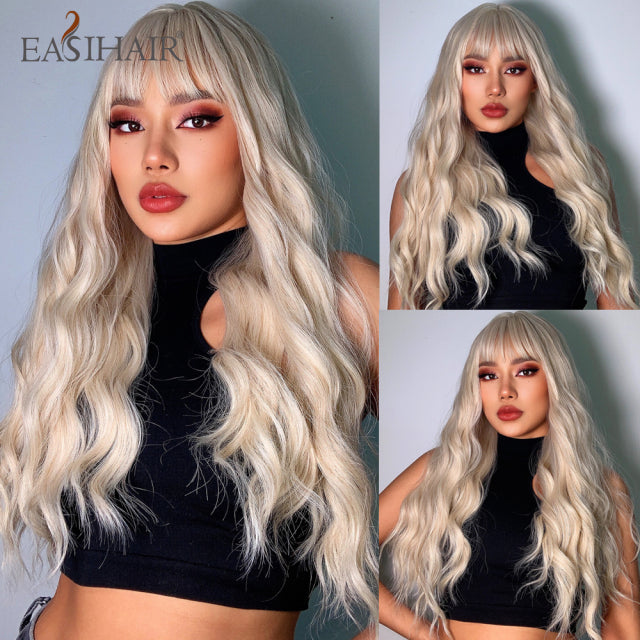 EASIHAIR Ombre Brown Light Blonde Platinum