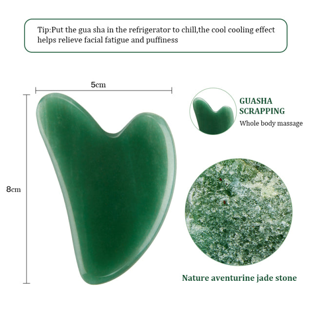 Natural Rose Jade Gua Sha Gouache Scraper Massager