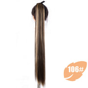 Synthetic Hair Fiber Heat-Resistant Straight Hair With Ponytail