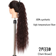 Synthetic Hair Fiber Heat-Resistant Straight Hair With Ponytail