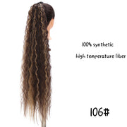 Synthetic Hair Fiber Heat-Resistant Straight Hair With Ponytail