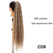 Synthetic Hair Fiber Heat-Resistant Straight Hair With Ponytail