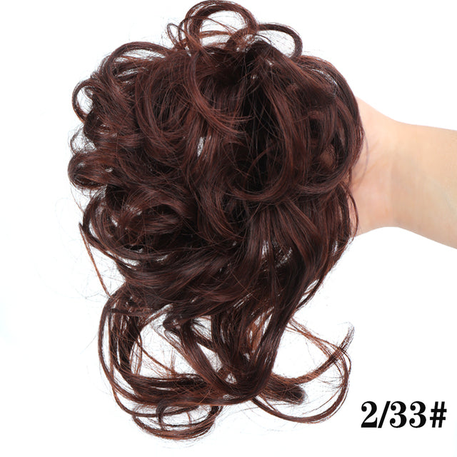 LUPU Synthetic Hair Bun Chignon Messy Curly Hair