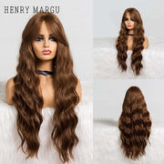 HENRY MARGU Long Natural Wavy Platinum Blonde Wigs