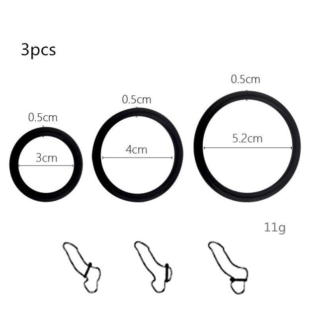 Penis Ring Reusable Silicone Semen Cock Ring Penis Enlargement