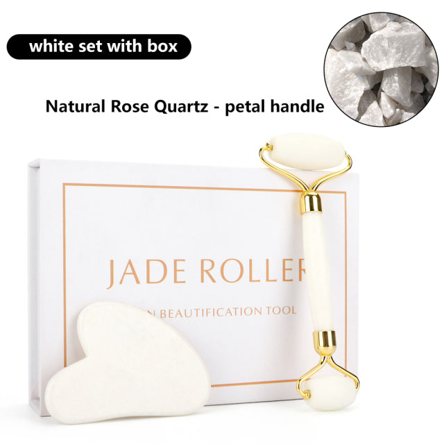 Natural Rose Quartz Jade Roller