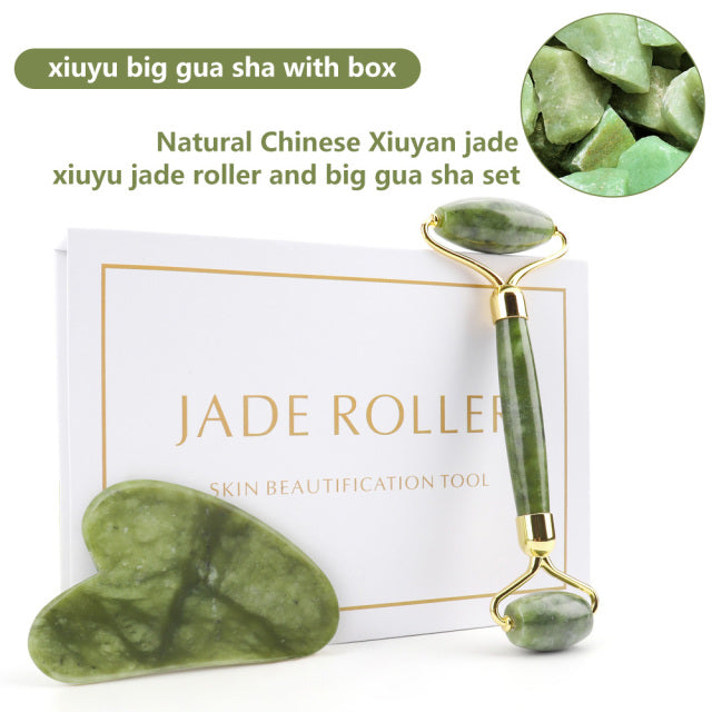 Natural Rose Quartz Jade Roller