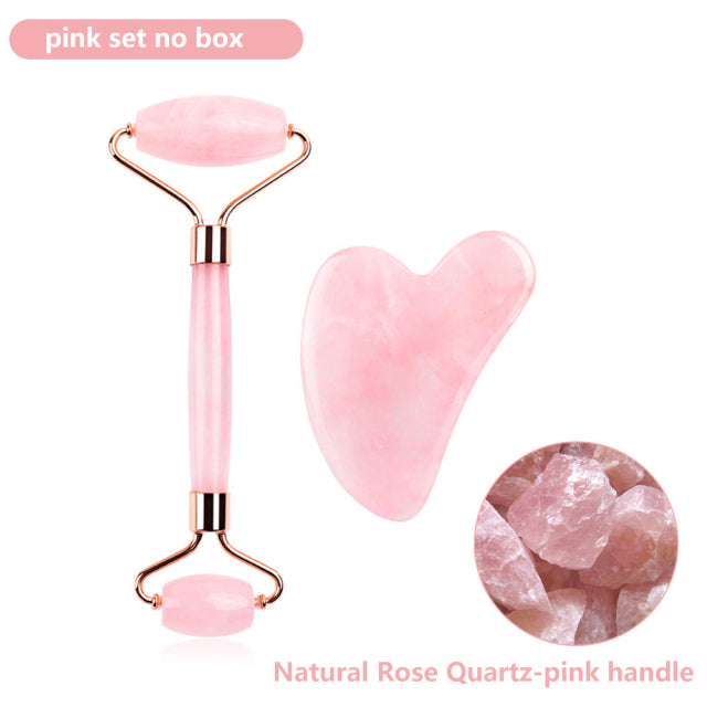 Natural Rose Quartz Jade Roller